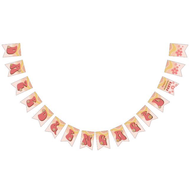 Banderines Banner retro de soltera de groovía deslumbrada y c (Todo)