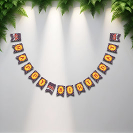 Banderines Banner retro morado grande superior Personalizado