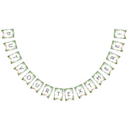 Banderines Banner tropical de Bunting con palmeras verdes y v