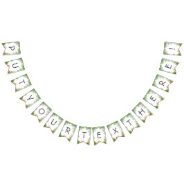 Banderines Banner tropical de Bunting con palmeras verdes y v