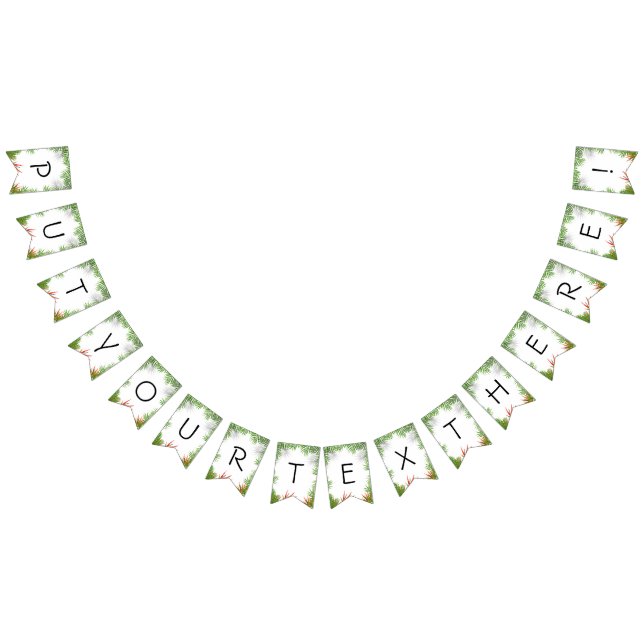 Banderines Banner tropical de Bunting con palmeras verdes y v (Todo)