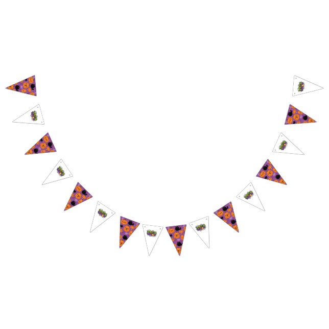 Banderines Banner/truco de Halloween o truco de Bunting fiest (Todo)