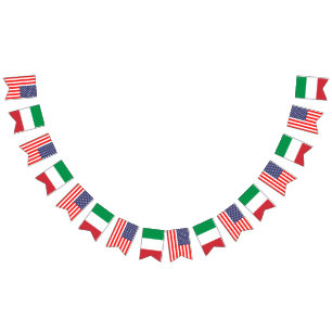 Banderines Banquete de boda internacional americano e