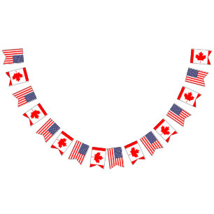 Banderines Banquete de boda internacional americano y
