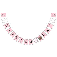 Baptismo Cross Pink Black Photo