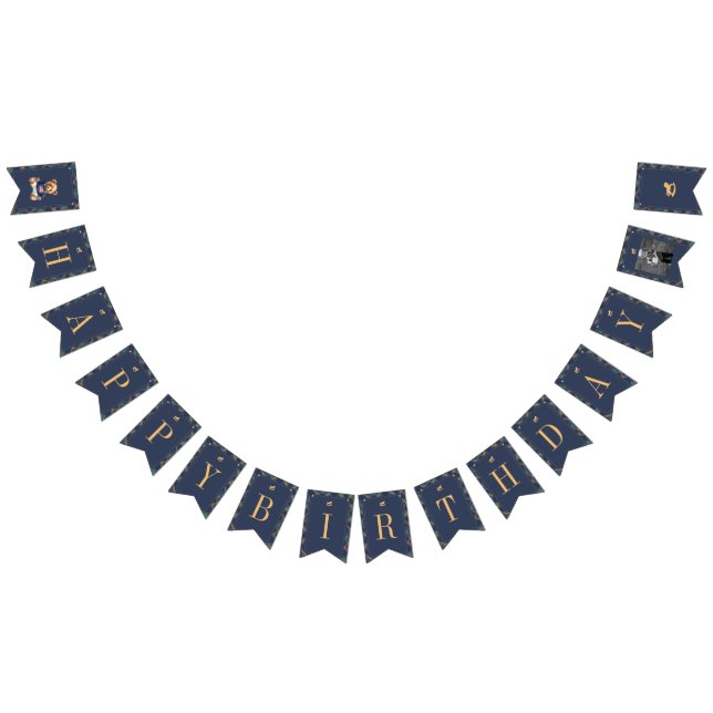 Banderines Beary First Navy Plaid Teddy Bear Happy Birthday (Todo)