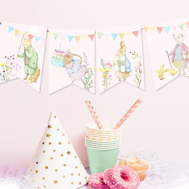 Banderines Beatrix Peter el Baby Shower de conejo (Subido por el creador)