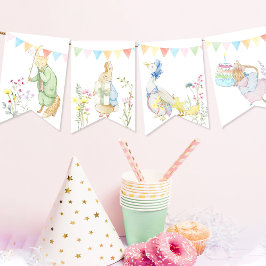 Banderines Beatrix Peter el Baby Shower de conejo