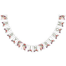 Banderines Bebé acuarela en Baby Shower en Bloom