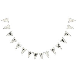 Banderines Bebé Bienvenida Mapa de Viajes Banner Baby Shower