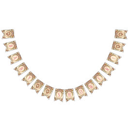 Banderines Bebé Chica Ducha Vintage Floral de acuarela france