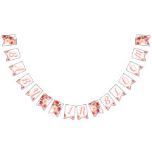 Bebé de acuarela floral en Baby Shower en flor