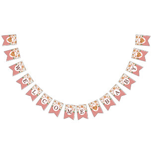 Banderines Bebé de bienvenida Pizza Baby Shower Banner - Bunt