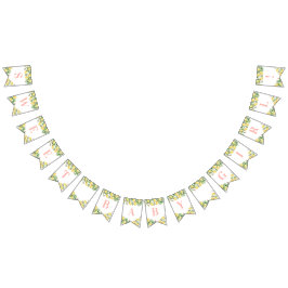 Banderines Bebé dulce Chica Rosa Lemons Citrus Baby Shower