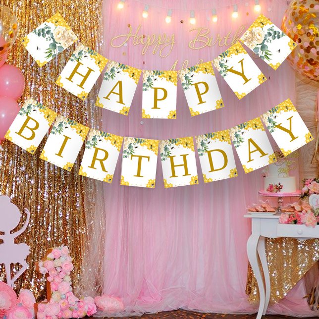 Banderines Bee Birthday (Subido por el creador)