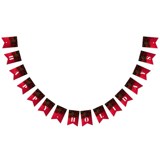 Banderines Berries y Mistletoe Rojos, Navidades (Todo)