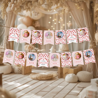 Banderines Berry First Birthday Party Bunting