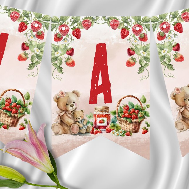 Banderines Berry First Strawberry and Bear Birday (Subido por el creador)