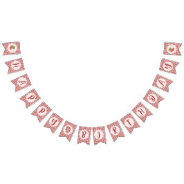 Banderines Berry Sweet Happy Birthday Flag