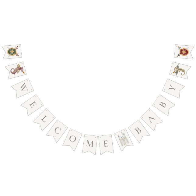 Banderines Bienvenida Baby Shower al libro de historias Boho  (Todo)