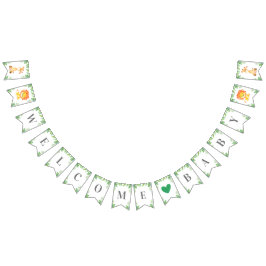Banderines Bienvenida Bebé Selva Verde Safari Ducha Sprinkle
