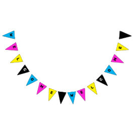 Banderines Bienvenida CMYK de personalizable