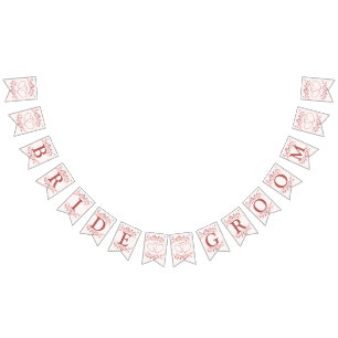 Banderines Bienvenida Fiesta de Boda Decoración rosa Moderno