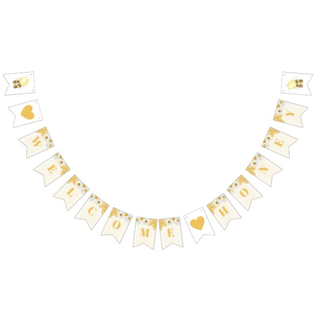 Banderines Bienvenida miel Bumblebee Babee Baby Shower Sprink (Todo)