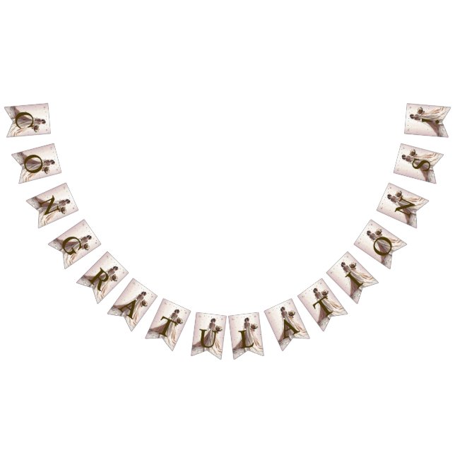 Banderines Bienvenida Rosa Boda de Invierno Novia Corazones d (Todo)