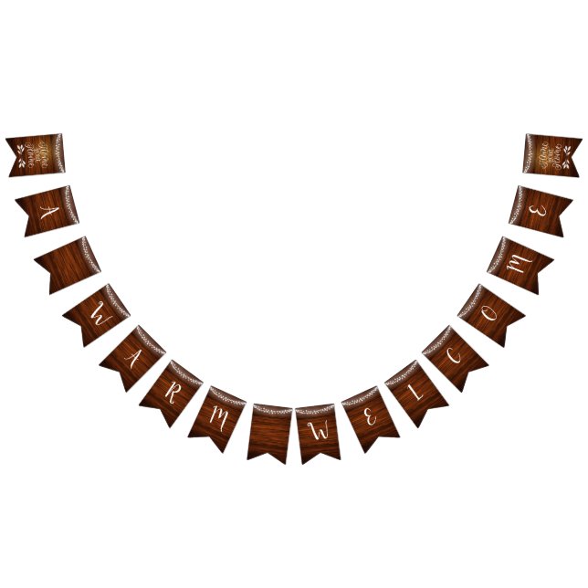 Banderines Bienvenidos a Rústico Nuevo Hogar, Fresas y Luces  (Todo)