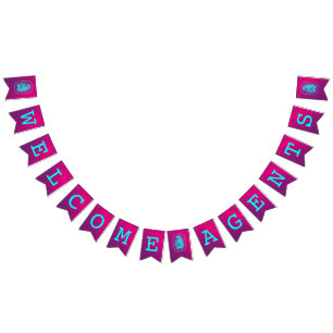 BANDERINES BIENVENIDOS AGENTES BUNTING FLAGS