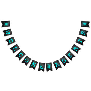 BANDERINES BIENVENIDOS AGENTES BUNTING FLAGS