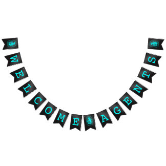 BANDERINES BIENVENIDOS AGENTES BUNTING FLAGS