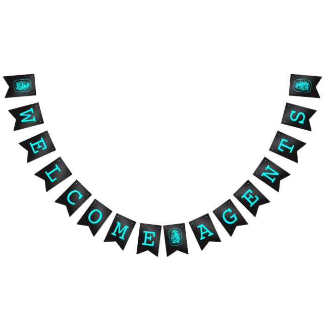 BANDERINES BIENVENIDOS AGENTES BUNTING FLAGS (Todo)