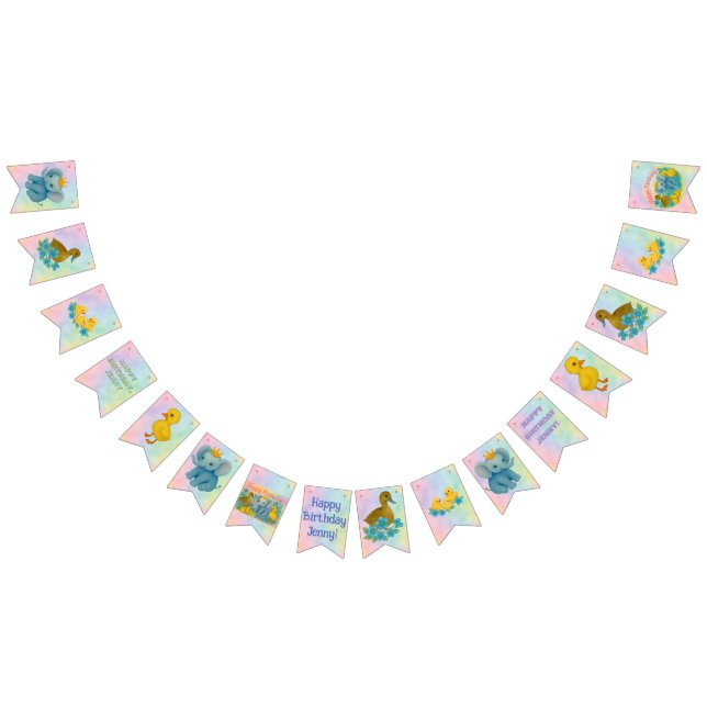 Banderines Birthday Party Flag Banner - Children's Parties  (Todo)