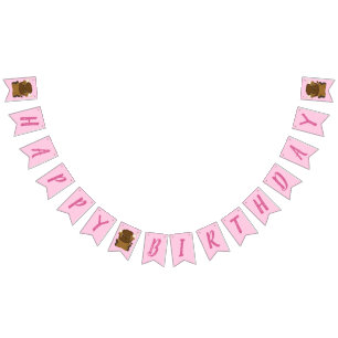 Banderines Bison Buffalo Birthday Party Pink