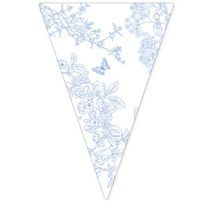 Banderines Blue Chinoiserie Toile de Jouy Boda Save Date