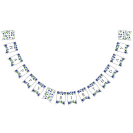 Banderines Blue eberry Berry First Birday Watercolor Cute