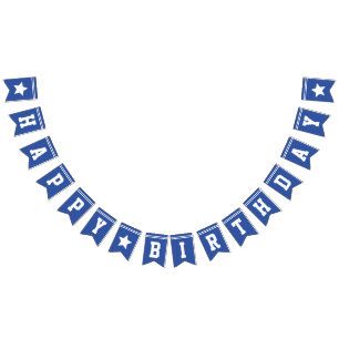 Banderines Blue Football Jersey - Fiesta de cumpleaños temá