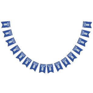 Banderines Blue Football Jersey - Fiesta de cumpleaños temá