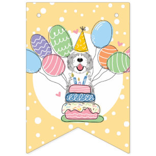 Banderines Blue Merle Sheepadoodle Dog Birday Party