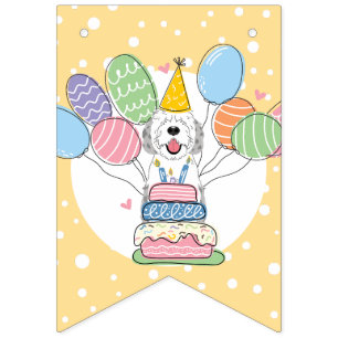 Banderines Blue Merle Sheepadoodle Dog Birday Party