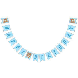 Banderines Blue Teddy Bear Birthday Party