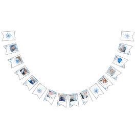 Banderines Blue Winter Wonderland photo bunting banner