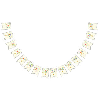 Banderines Bluebirds Wedding Bunting Flags