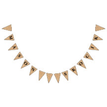 Boda Burlap Jute Bunting "Names"