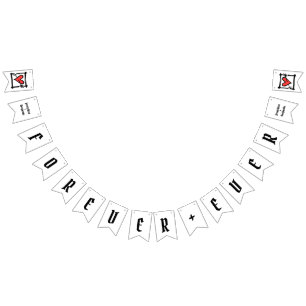 Banderines Boda de corazón de amor personalizado