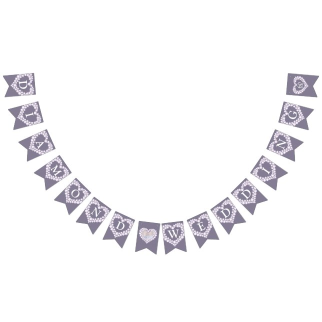 Banderines Boda de diamantes foto de personalizado en 60 años (Todo)