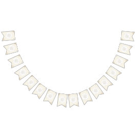 Banderines Boda de Flores de Peonies Blancos