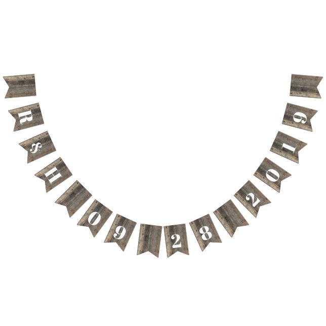 Banderines boda de granero de grano de leña rústico occidenta (Todo)